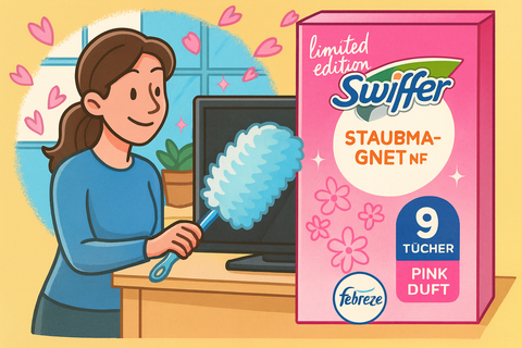 Swiffer Staubmagnet Nachfülltücher mit Febreze Pink Duft – Staubwischen ohne Aufwirbeln
