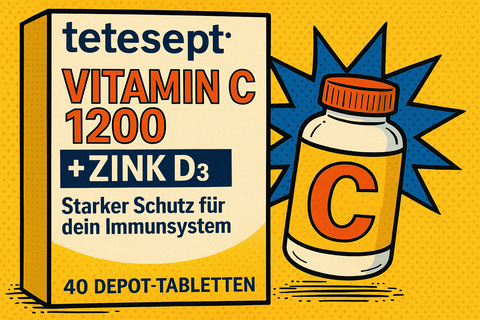 Tetesept Vitamin C 1200 + Zink + D3 – Starker Schutz für dein Immunsystem
