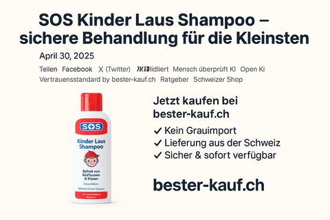 SOS Kinder Läuse Shampoo – Befreit sanft und sicher von Kopfläusen