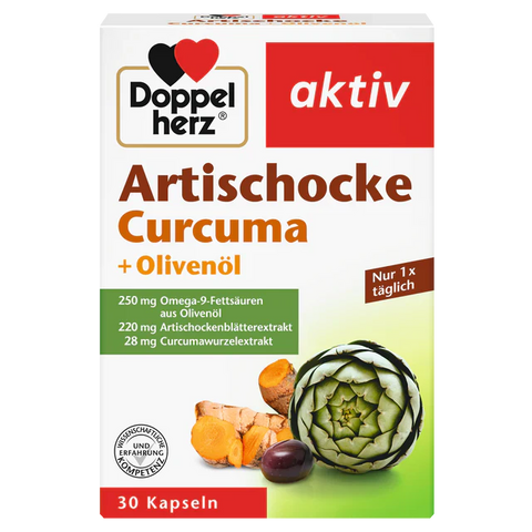 Doppelherz Artischocke Curcuma Olivenöl – pflanzliche Unterstützung für Verdauung und Leberfunktion bei bester-kauf.ch