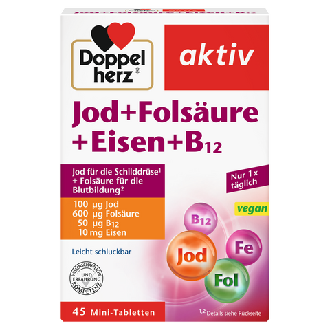 Erweiterte Produktinformation – Doppelherz Jod + Folsäure + Eisen + B12 bester-kauf.ch Ratgeber Blogbesser informiert