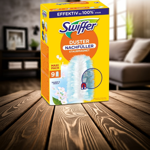 Swiffer Wischsystem mit Trockentüchern und Feuchttüchern für schnelle, gründliche Bodenreinigung auf Parkett, Laminat und Fliesen