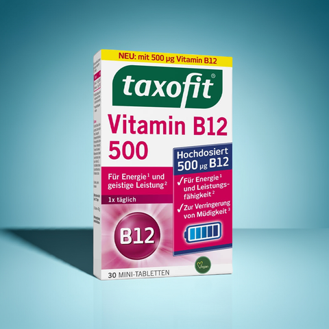 Taxofit Vitamin B12 450 µg Minitabletten – Energie und Konzentration