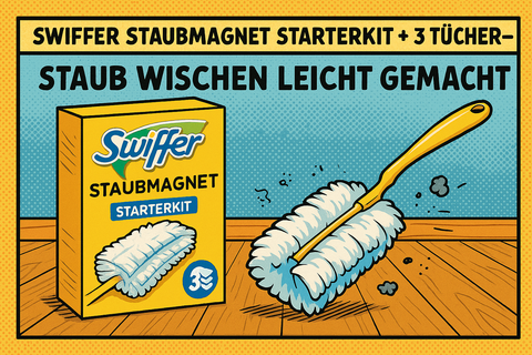 Swiffer Staubmagnet Starterkit + 3 Tücher – Staub wischen leicht gemacht