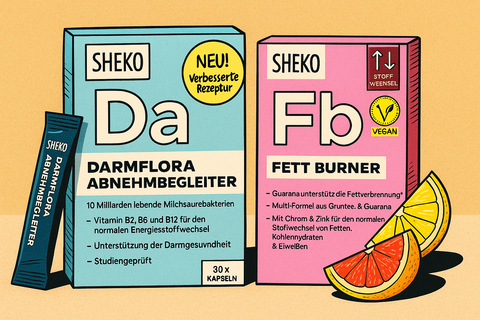 SHEKO Darmflora Abnehmbegleiter & SHEKO Fatburner Kapseln – Deine Unterstützung beim Abnehmen