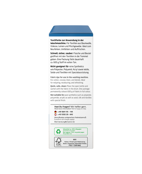 bester-kauf.ch Simplicol Intensiv Textilfarbe Royal-Blau Simplicol Textilfarbe