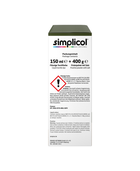bester-kauf.ch Simplicol Intensiv Textilfarbe Oliv-Grün Simplicol Textilfarbe
