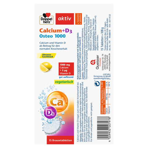 Calcium + D3 Osteo 1000 Brausetabletten - bester-kauf.ch Doppelherz