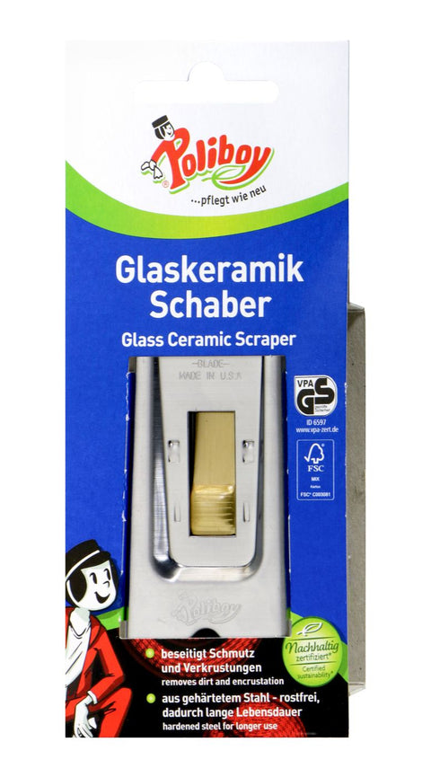 bester-kauf.ch Poliboy Glaskeramik Schaber für Glas & Kochfeld Poliboy Aufbewahrung & Reinigungsmittel