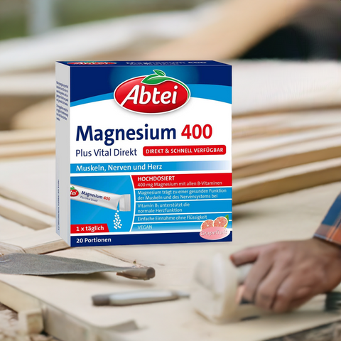 Abtei Magnesium 400 Plus Vital direkt musken sport arbeit