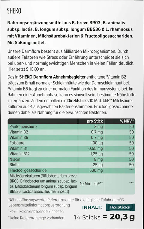 Darmflora Abnehmbegleiter - bester-kauf.ch SHEKO