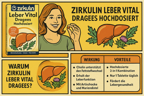 Zirkulin Leber Vital Dragees Hochdosiert – Unterstützung für deine Lebergesundheit