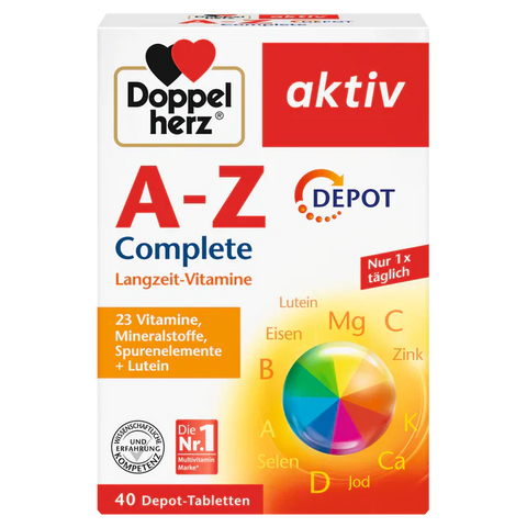 Doppelherz A-Z Complete Depot – 23 Vitamine, Mineralstoffe, Spurenelemente + Lutein für die tägliche Grundversorgung. Blog von bester-kauf.ch