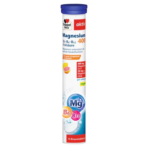 Doppelherz Magnesium 400 Brausetabletten mit Vitamin B6, B12 und Folsäure – zur Unterstützung von Muskelfunktion und Energiestoffwechsel. Blog von bester-kauf.ch