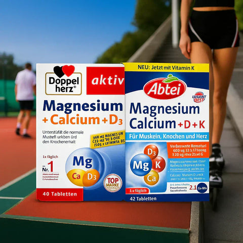 Magnesium-Calcium-Vergleich: Abtei vs. Doppelherz