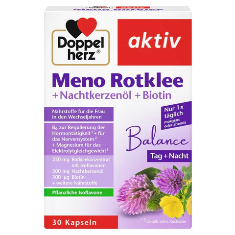 Doppelherz Meno Rotklee + Nachtkerzenöl + Biotin – 30 Kapseln für hormonelle Balance in den Wechseljahren Blog von bester-kauf.ch