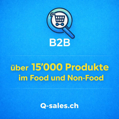 B2B Grosshandel Schweiz von Q-Sales mit Fokus auf Food und Non-Food. Über 15’000 Produkte für Geschäftskunden aus Handel, Gastronomie und Gewerbe. Mehr unter q-sales.ch ein Tochterunternehmen von bester-kauf.ch