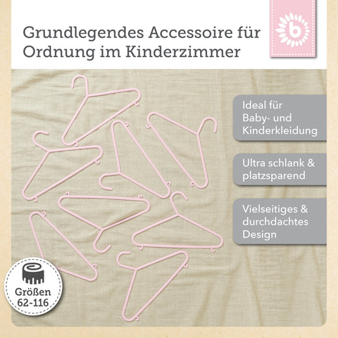 Kleiderbügel 8er Set rose
