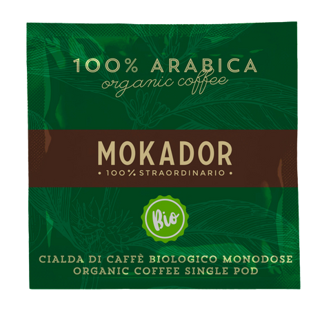 Mokador 100% Arabica Bio E.S.E. Pads: Die nachhaltige Wahl für Genießer von mildem, reinem Espresso.
