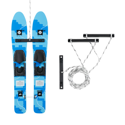 MESLE Wake Star 118 Water Skis w/ BK Bindings, Bar & Rope - Blue