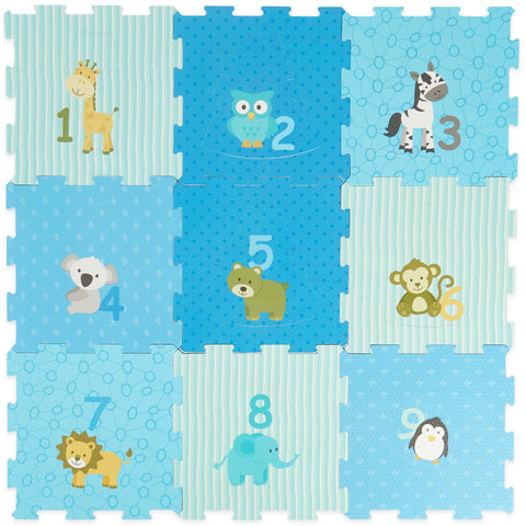 Puzzlematte Tiere blau 18 Teile