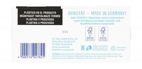 Cosmea Slipeinlagen lang pH-Wert-Balance, Einlagen zur täglichen Verwendung im privaten Alltag