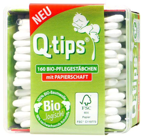 bester-kauf.ch Q-Tips Wattestäbchen 100% Bio-Baumwolle, Papierschaft, Box Q-Tips   Hausapotheke & Verbandsstoffe