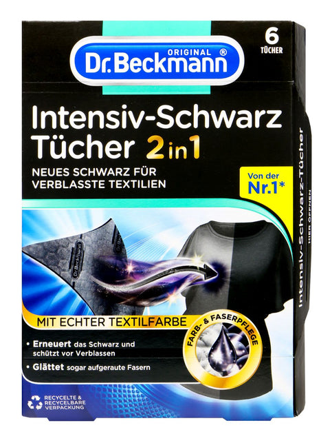 bester-kauf.ch Dr. Beckmann Intensiv-Schwarz Tücher 2in1 Dr. Beckmann   Aufbewahrung & Reinigungsmittel
