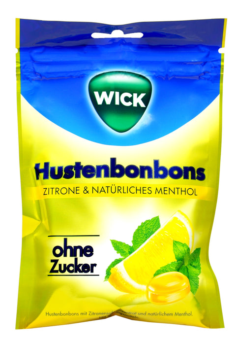 bester-kauf.ch Wick Zitrone Halsbonbons Zuckerfrei Wick   Bonbons & Traubenzucker