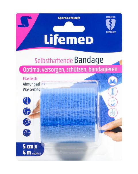 bester-kauf.ch Selbsthaftende Bandage 4 m x 5 cm Lifemed   Hausapotheke & Verbandsstoffe