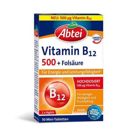 bester-kauf.ch Vitamin B12 Plus Folsäure Abtei   Nahrungsergänzung