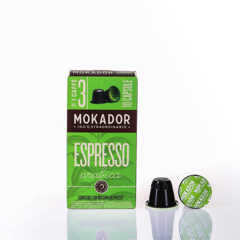100% reine Arabica-Bohnen: Mokador Espresso Kapseln für Nespresso im praktischen 100er Vorteilspack.