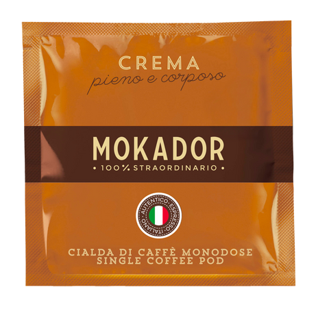 Günstige E.S.E. Pads Schweiz: Mokador Crema 50/50 (200 Stk.) – traditionelle Röstung für perfekten Genuss.