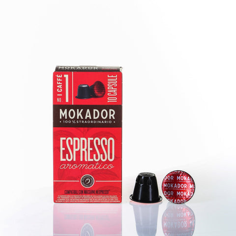 Vielschichtiger Espresso-Genuss: Mokador Aromatico 100er Packung für Liebhaber aromatischer Röstungen.