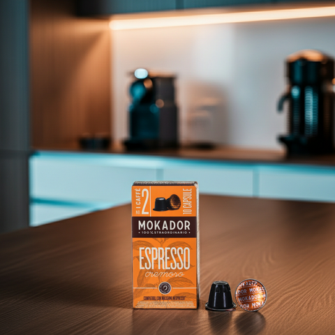 Mokador Cremoso: Ausgewogener Geschmack und feinporige Crema – 100 Kapseln für jeden Tag.