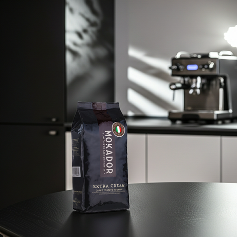 Mokador Extra Cream 1000g: Ganze Bohnen für Siebträger und Mahlwerke mit langanhaltendem Aroma.