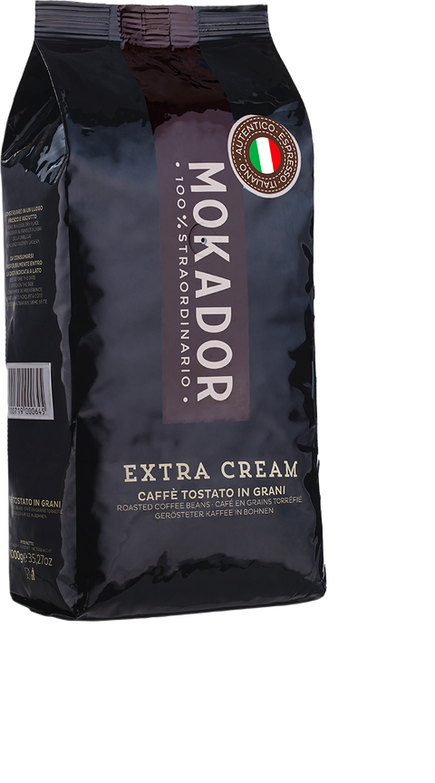 Mokador Extra Cream Kaffeebohnen 1kg: Kräftiges Aroma trifft auf samtig-weiche Schaumkrone.