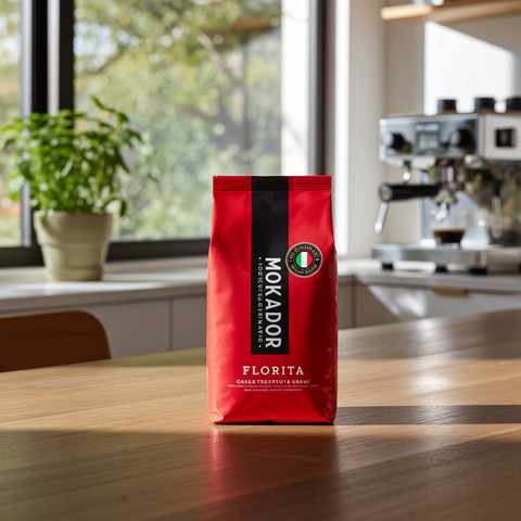 Espressobohnen 1kg Schweiz: Mokador Florita 80/20 – ideal für milden Espresso und aromatischen Caffè Crema.