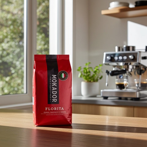 Mokador Florita 1000g: Premium Espresso-Mischung mit traditionell italienischer Langzeitröstung.