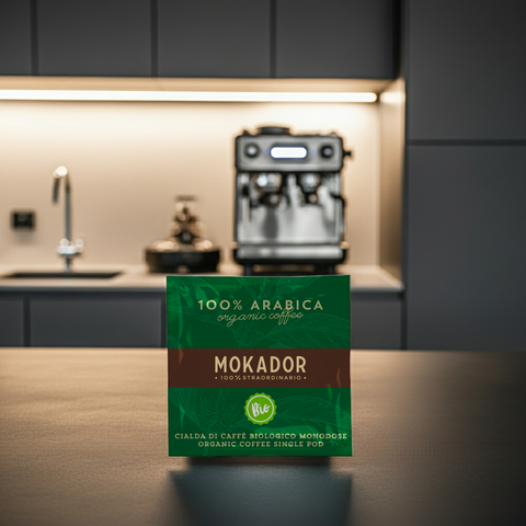 100% Arabica Bio Pads: Mokador bietet zertifizierten italienischen Spitzenkaffee für E.S.E. Maschinen.