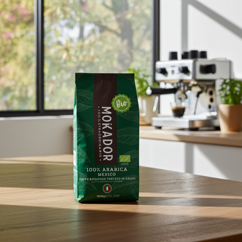 Bio Espressobohnen 1kg: Mokador 100% Arabica Mexico – nachhaltiger Spitzenkaffee für Schweizer Haushalte.