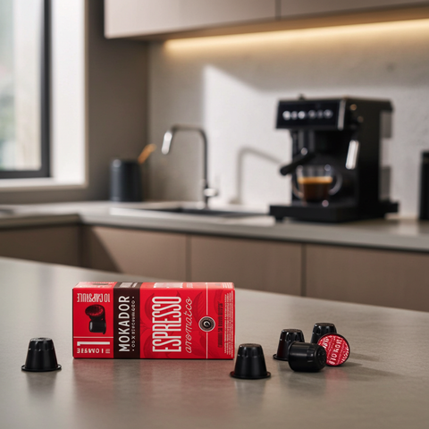 Mokador Aromatico – Authentischer Caffè aus Norditalien in 100 Nespresso kompatiblen Kapseln.
