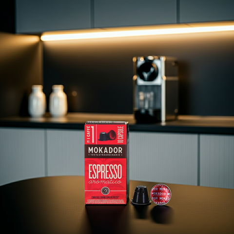 Mokador Aromatico 100 Nespresso kompatible Kapseln – Intensives Bukett und reiches Aroma bei kaffeegeniesser.ch.