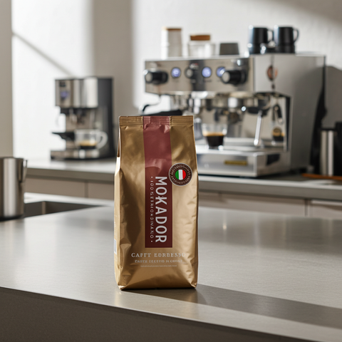 Espressobohnen 1kg Schweiz: Mokador Oro 90/10 – die ideale Wahl für Siebträger und Kaffeevollautomaten.