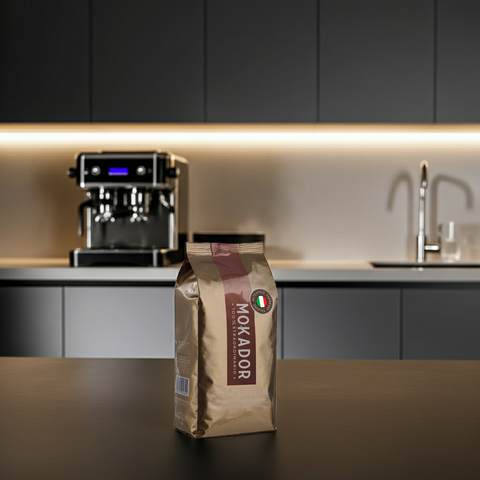 Beste Kaffeebohnen für Latte Macchiato: Mokador Espresso Oro 1kg sorgt für kräftigen Geschmack gegen Milch.