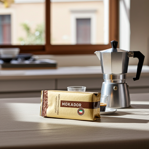 Kaffeepulver 250g Mokador Oro: Kräftige 90-10 Röstung mit Schokoladennoten für den perfekten Start in den Tag.