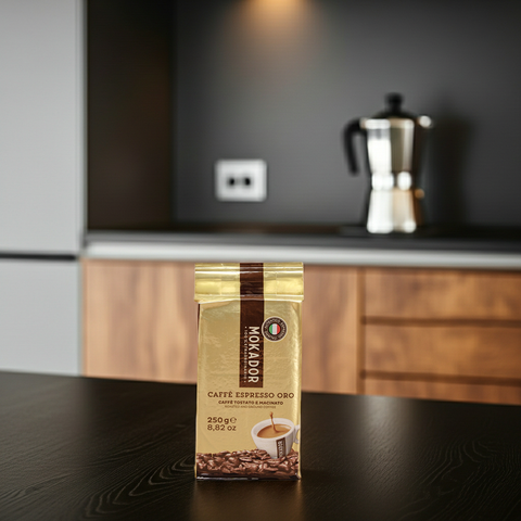 Italienischer Kaffee gemahlen: Mokador Oro 90/10 bietet Barista-Qualität für Haushalte in der Schweiz.