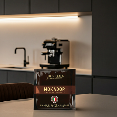 Mokador Più Crema 200 E.S.E. Pads: Kräftige 40/60 Mischung für eine extra dicke Crema und intensiven Espresso.