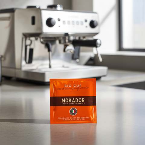 Mokador Tazza Grande 60/40: 200 Kaffeepads für langanhaltenden Genuss und italienisches Barista-Feeling.