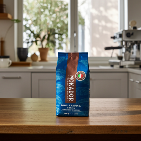 Italienischer Kaffee 500g: Mokador Brazil 100% Arabica bietet Barista-Qualität Gtin 8005481002378